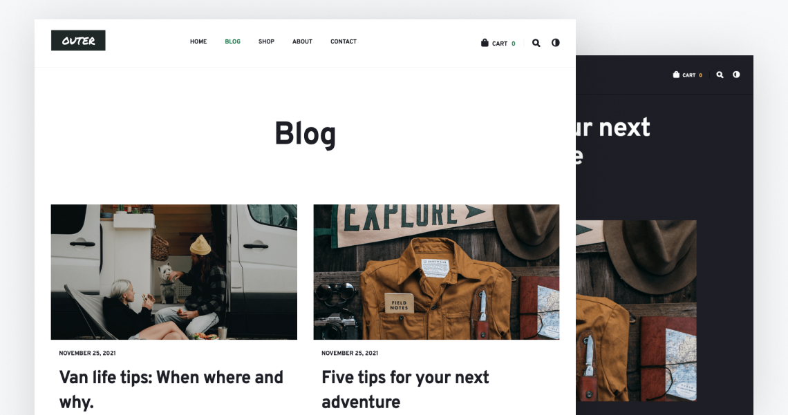 Outer WordPress theme screenshot